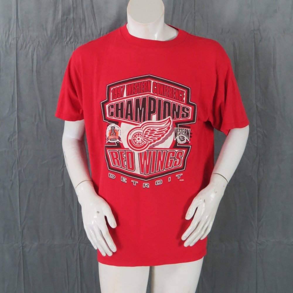 Detroit Red Wings Shirt - 1998 Wester Conference Champions by Logo 7 - Men's XL